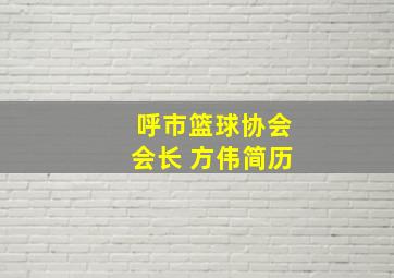 呼市篮球协会会长 方伟简历